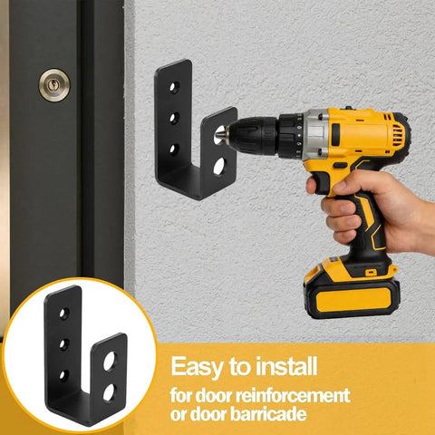 2x4 Door Barricade Brackets 4 Pack Tough As Nails Heavy Duty U Shaped Security Bars For Reinforcing Doors On Homes Garages Barns Sheds And Gates Includes Mounting Hardware
