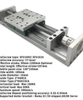 Heavy Duty 100 Mm Wide Linear Guide Slide Table Xyz Actuator Featuring HGR15 Rail SFU1610 Ball Screw with detailed specs.