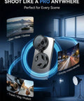 Anti-Glare Magnetic Phone Filter 2 In 1 CPL And Star Filter for iPhone, shown in various photography scenarios.