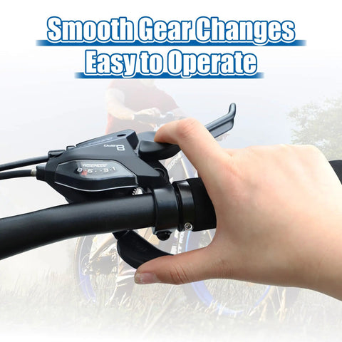 Hand operating 3x7 Speed Bike Thumb Shifter Set For Mountain Cruiser And Folding Bikes Left 3 Speed Right 7 Speed Shifters.