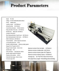 Lgxenzhuo Rc-210e Precision Metal Lathe With Dual Dual Chucks And Taper Mt5 Mt2 specifications and features overview image.