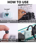 Installation guide for 180 Pcs Rubber Grommets Kit In Eight Sizes For DIY Auto Wiring And Cable Protection