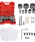Awesome 7 Piece Concrete Hole Saw Kit With Tungsten Steel Bits And SDS Plus Shank For Brick Stone Wall Jobs Including Dust Bag To Tackle Any Tough Drilling Job With Ease. 7-piece set in red case