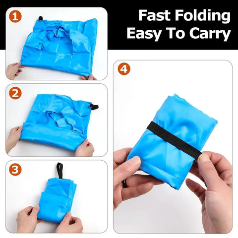 Ultra Lightweight Foldable Grocery Tote Bags Set Waterproof Reusable Shopping Bags for Groceries Nylon Tote Bags Pocket Fold
