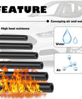 All In One Vacuum Line Kit With Six Five Foot Silicone Hoses In One Eighth To Three Eighth Inch Diameters And 64 Connectors image showing high heat resistance feature.