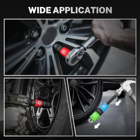 Flip Lug Nut Socket Set 1/2 Inch Thin Wall Impact Sockets For Fast Tire Changes used on car wheels in various applications.