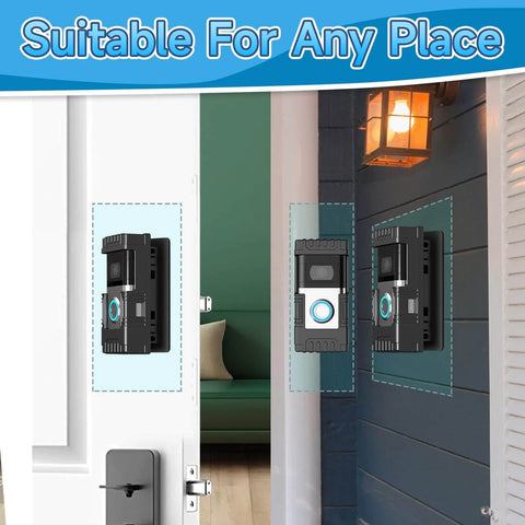 No Drill Anti Theft Doorbell Mount For Blink And Ring Video Doorbells With 360 Degree Coverage And Adjustable Angle Fits Models 1 Through Pro on doors