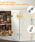 Heavy Duty 175 Degree Face Frame Cabinet Hinges For Full Overlay Kitchen Doors Universal 45Mm And 48Mm Mounting Plate No Fuss Install Fits Like A Glove Beefy Build Smooth Glide on Lazy Susan corner cabinet