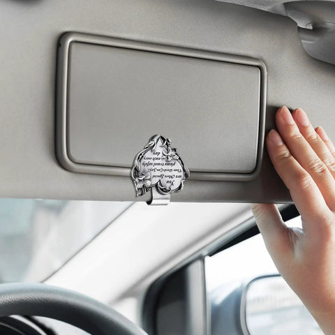Heart Shaped Car Visor Clip Set With You Are More Special Than Words Can Say Please Travel Safely Each Day Message
