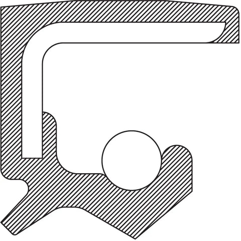 Auto Transmission Torque Converter Seal With Spring-Loaded Multi-Lip Design, High Temperature And Chemical Resistant, Abrasion Proof For Dry Running, Delivers Reliable Performance In Every Transmission Repair For Your Ride. cross-section diagram