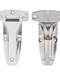 Front and back view of Soft Close Tee Hinge With Zinc Alloy Build For Toolbox, Car Door And Cabinet, Universal Inward Outward Opening