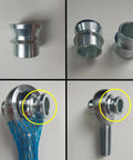 Heavy Duty High Misalignment Spacer Kit Converts One Half Inch Heim Joint Rod End Bore To Three Eighths Inch For Universal Mechanical Linkages Four Pack Durable Construction And Reliable Strength, chrome-plated steel spacers