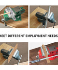 Magnetic Aluminum Vise Jaws Set With Soft Protectors, 4 To 8 Inches, Non Slip Bench Jaws for woodworking and DIY use