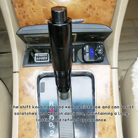 Beefy 5.7 Inch Automatic Shift Knob With Push Button For Most Auto Trans Vehicles, Black Aluminum Alloy Gear Shifter