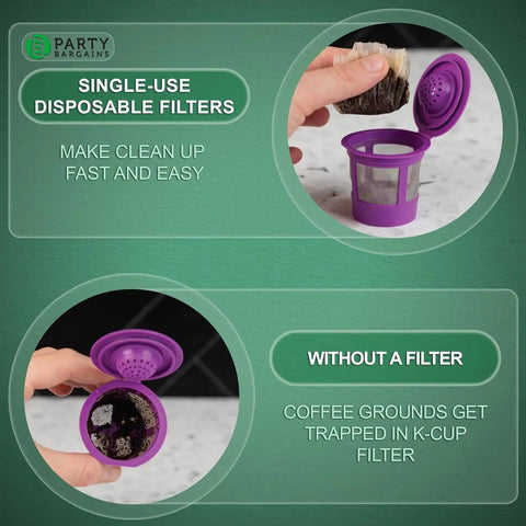 Compact Disposable Coffee Filter Liners For Keurig Reusable Pods, 300 Count Pack, Slim Paper Inserts For Cleaner Brews, Fits Most K Cup Pods, Single Serve Coffee Filter Accessories