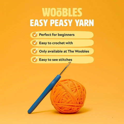 Orange yarn ball and crochet hook, Minecraft Crochet Kit For Adults And Beginners, Easy Starter Project With Prestarted Yarn.