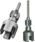 4 In 1 Water Pipe Wrench With Integrated Internal And External Threading, Pipe Tapping And PVC Threader for 1/2 Inch and 3/4 Inch Pipes