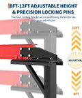 Beefy 1 Ton Gantry Crane With Manual Trolley And Hook Sling, adjustable height, precision locking pins from 8 to 12 feet