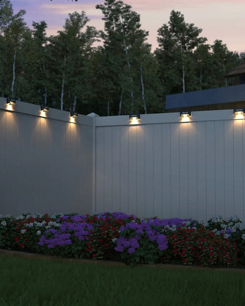 16 Pack Solar Step Lights Waterproof LED Fence Lights For Decks And Stairs Railing Outdoor Lighting All Night On To Brighten