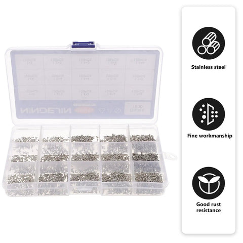Heavy Duty Self Tapping Screws Kit For Metal And Wood Carbon Steel Construction Built To Last For Home And Office Projects Includes Silver Sheet Metal Screws And Durable Fasteners For Quick Easy Install, assorted sizes in case