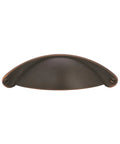Oil-Rubbed Bronze Cup Pull 2-1/2 Inch Center To Center 4-1/16 Inch Overall Length Traditional Cabinet Drawer Hardware