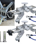Two Pack Universal Magnetic Wheel Alignment Tool And Pro Grade Camber Gauge for 11 to 25 inch rims, precision auto shop tool.