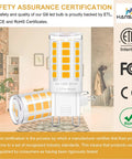 12 Pack G9 LED Bulbs 4000K Natural Daylight 4W 40W Halogen Equivalent, T4 Short Bulbs For Crystal Chandeliers with safety certifications