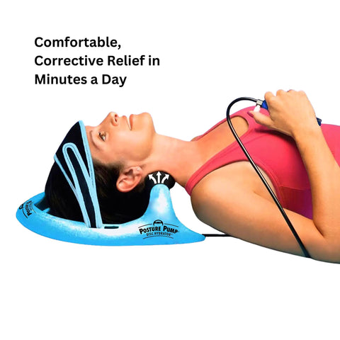 Posture Pump Model 1100-S Single Air Cell Cervical Decompression Device For Neck Pain Relief And Spine Alignment user adjusting device.