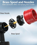 Pro Level Cordless Paint Sprayer Fits Milwaukee M18 Battery 1000Ml Hvp Spray Gun with brass spool and nozzles for efficient spraying.