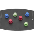 Magnetic Base PCB Holder with six colorful electromagnetic pins on a durable metal construction for electronics repair and DIY projects.