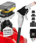 Badass Heavy Duty Cordless Liquid Transfer Pump Four GPM High Flow Battery Operated Fluid Pump with rubber hose and auto-stop sensor.
