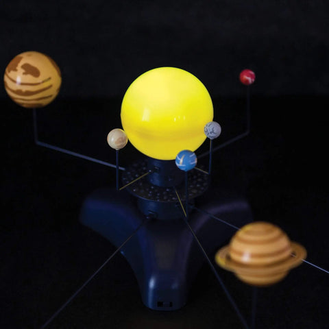 Motorized Solar System Model for Kids With Realistic Orbits, Hands On STEM Learning Toy for Exploring Planets and the Sun at Different Speeds, Interactive Space Educational Kit for Young Astronomers with 8 planets