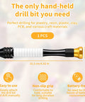 Badass Ergonomic Pin Vise Hand Drill Kit With 18 Piece Micro Drill Bits 0.6Mm To 2.5Mm Non Slip Comfort Grip for fine detailing.