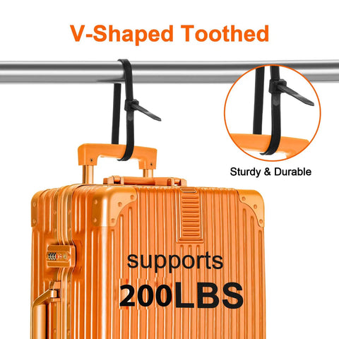Heavy Duty Zip Ties 150 Pack Set With 12, 12, And 18 Inch V Shaped Double Sided Assorted Sizes, 200Lb Tensile Strength Nylon Tie Wraps For Indoor And Outdoor Use