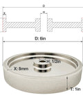 320 Grit Aluminum Core Grinding Wheel For Sharpening Woodturning Tools And High Speed Steel Tools, 6 Inch Diameter diagram