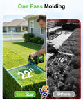 Man using 22 Inch Cordless Hedge Trimmer With Dual Action Blades Beefy 20V Power Two 4.0Ah Batteries against 16 Inch