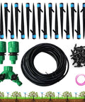 All In One Garden Drip Irrigation Kit No Tools Needed With Push To Connect Fittings And Fifty Nine Feet Flexible Tubing For Raised Beds