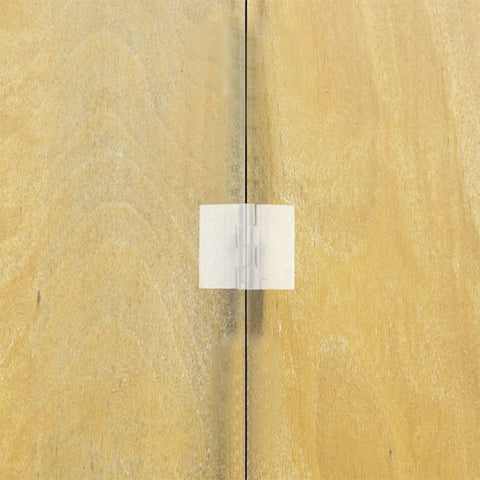 Self Adhesive Plastic Hinges 6 Pack Acrylic Small Folding Hinges For Diy Furniture Cabinet Doors Replacement, Strong Adhesive