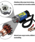 Detailed view of Heavy Duty DC 12V 100W Oil Extractor Pump With Straight Plug In Self Priming Motor and Low Noise Design.