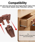 Twenty Pack Of Sturdy Plastic Drawer Slide Tracks And Center Mount Glides Replacement Kit With No Fuss Install Hardware For Bedroom Furniture Fixes And Nightstand Upgrades compatible parts displayed on a wooden dresser.