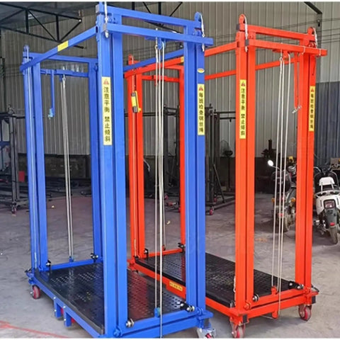 Heavy Duty Electric Lifting Cart And Rock Solid Mobile Work Platform Featuring No Fuss Remote Control Built From Thick Reinforced Steel. Two colored models.