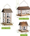 Country House Shaped Bird Feeder Built To Last Heavy Duty Metal Bird Feeder For Outdoor Hanging Weatherproof Large Capacity Wild Bird Feeder For Garden Yard Patio Decor multiple angles