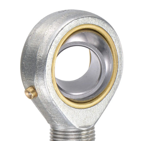 Spherical Rod End Bearing 20mm Bore M20x1.5 Right Hand Male Thread Connector, Self Lubricated Joint, 14 Degree Misalignment, Built Tough With 45 Steel Body And Hardened Ball, Great For Hydraulic Cylinders And Heavy Machinery, front view