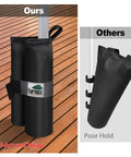 Comparison of 4 Pack 150 Pound Universal Canopy Weight Bags Heavy Duty Windproof Sandbags With All Around Wrap Design for stability
