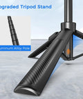 Focus on upgraded aluminum alloy pole of Go To 50 Inch Extendable Selfie Stick Tripod For Phones With Remote Shutter.