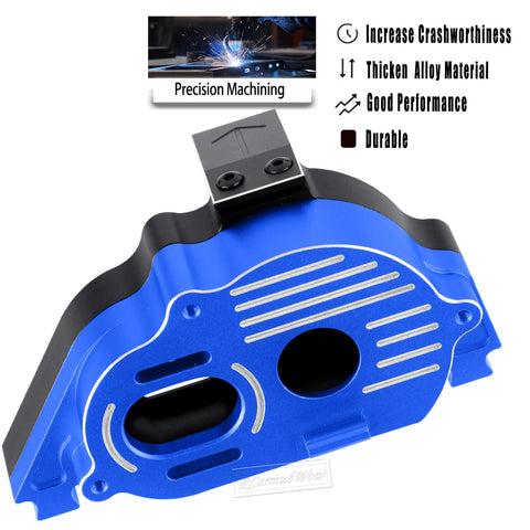 Navy blue RC Gearbox Slipper Clutch Upgrade Kit With 54T Spur Gear And Transmission Cover featuring precision machining