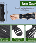 All In One Archery Starter Kit For Beginners And Pros Leather Arm Guard with adjustable straps and ventilation design