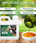 Real Deal Pure Tung Oil Wood Finish 34 Ounce Bottle with natural plant extract for wood care and eco-friendly furniture polish.