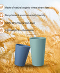 12 Piece Wheat Straw Cups Set With 6 Colorful 12 Oz Cups And 6 Colorful 20 Oz Cups Unbreakable BPA Free Reusable Plastic Drinking Cups