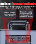 Control panel of Heavy Duty Workhorse 15 Kw 30 To 100 Khz High Frequency Induction Heater with heating time display.